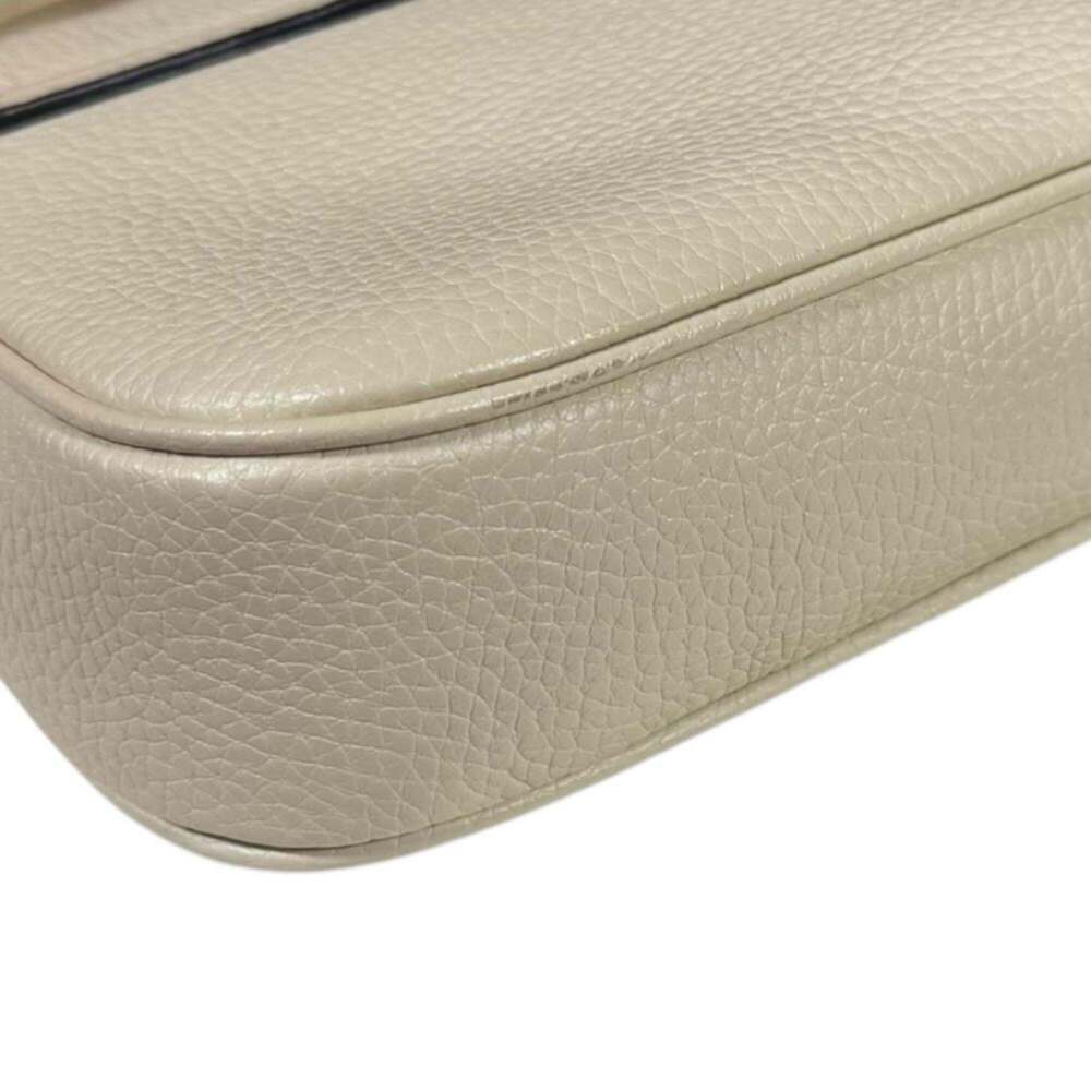 GUCCI White Leather Shoulder Bag - Picture 11 of 13